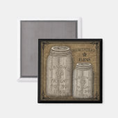 Homestead Primitive Canning Jar Magnet (Recto/Verso)