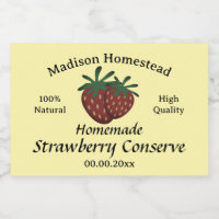Homestead Strawberry Conserve Jelly sjabloon
