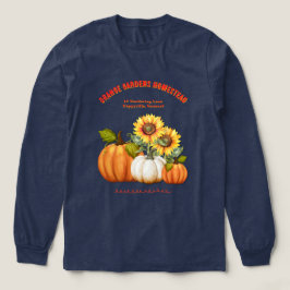 Homestead Zonnebloemen n Pompoenen Herfst Tri-Blend Shirt