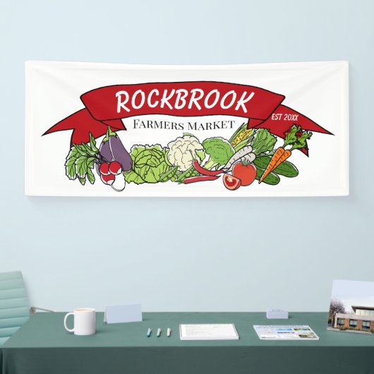 Hometown toevoegen | Boerenmarkt tekenen Spandoek (Beurs)