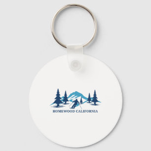 Homewood Californië Ski Resort Skien Skiër Sleutelhanger