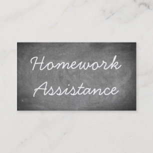 Homework Assistance Chalkboard Typografie Visitekaartje