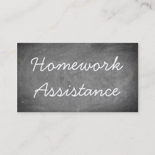 Homework Assistance Chalkboard Typografie Visitekaartje (Voorkant)