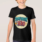 HomeWork Hero: Leuk en inspirerend Back-to-School  Tri-Blend Shirt (Voorkant)