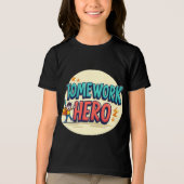 HomeWork Hero: Leuk en inspirerend Back-to-School  Tri-Blend Shirt (Voorkant)