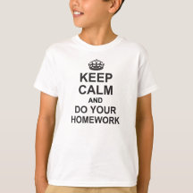 Homework in shirt