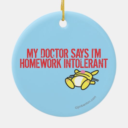 Homework Intollerant Keramisch Ornament (Achterkant)