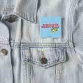 Homework Intollerant Vierkante Button 5,1 Cm (In situ)