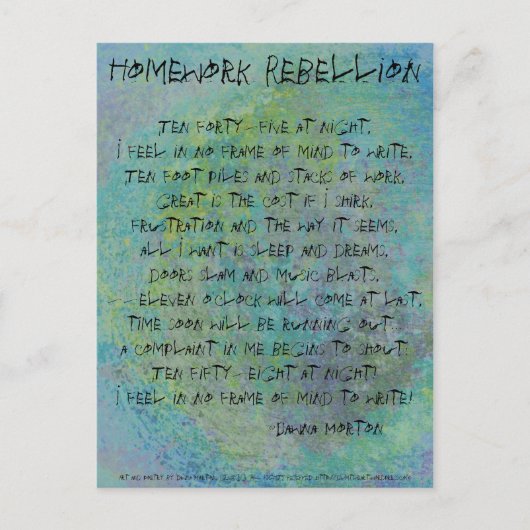 Homework Rebellion Briefkaart (Voorkant)