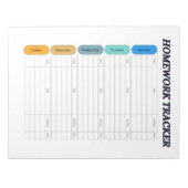  Homework Tracker Notitieblok (Voorkant)