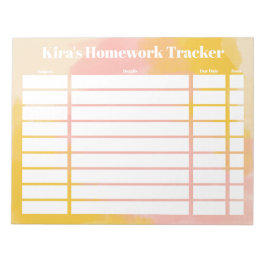  Homework Tracker Notitieblok