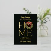 Homey Grey FOIL Just Moved Holiday Carte postale (Debout devant)
