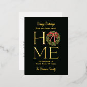 Homey Grey FOIL Just Moved Holiday Carte postale (Recto/Verso)