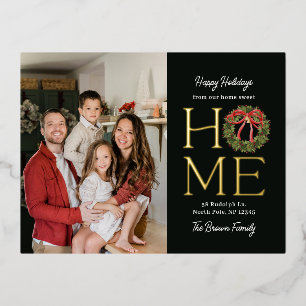Homey groet FOLIE zojuist verhuisd vakantie Briefk Feestdagen Briefkaart