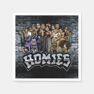 Homies-feestservetten, 90s Old School-feest Servet