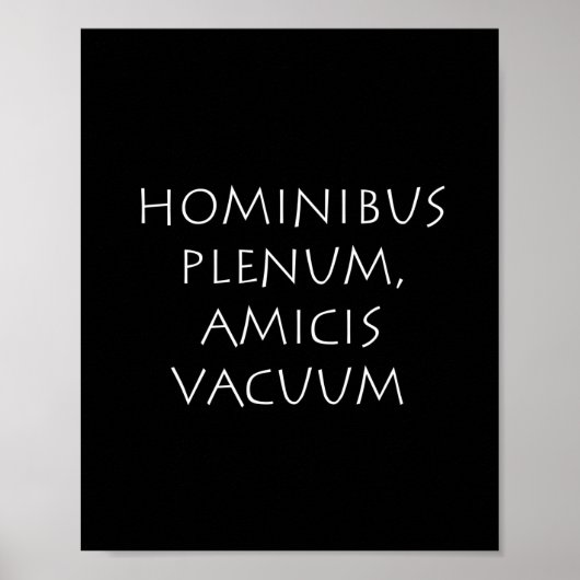 Hominibus plenum amicis vacuüm poster (Voorkant)