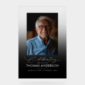 Hommage à la photo commémorative ou funéraire Noir (Recto)