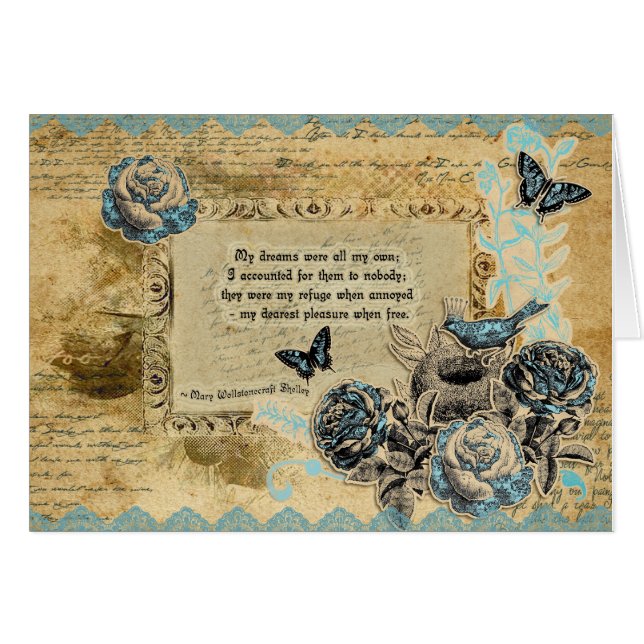 Hommage à Shelley - Carte de note personnalisable (Devant horizontal)