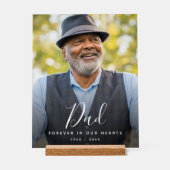 Hommage funéraire commémoratif papa Photo (Recto)