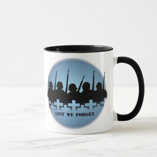 Hommage militaire Coupe Mug Guerre de Paix de peur (Droite)