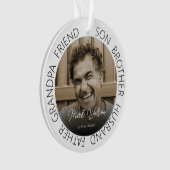 Hommage Photo Memorial Arbre de Noël Ornament (devant)