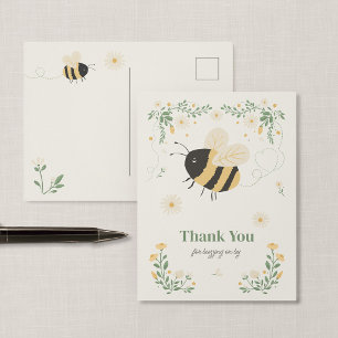 Hommagekaart voor kinderfeestje met hommel briefkaart