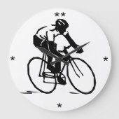 Homme à vélo - Horloge personnalisée (Recto)