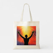 Homme aux bras Sac fourre-tout levé (Dos)