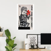 Homme aux fleurs rouges - Impression Matchbox - Mu (Bureau à domicile)