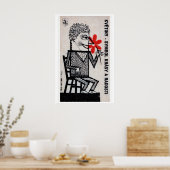 Homme aux fleurs rouges - Impression Matchbox - Mu (Cuisine)