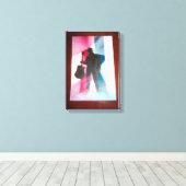 Homme Avec Guitare Étiquette En Toile (Insitu (Plancher de Bois))