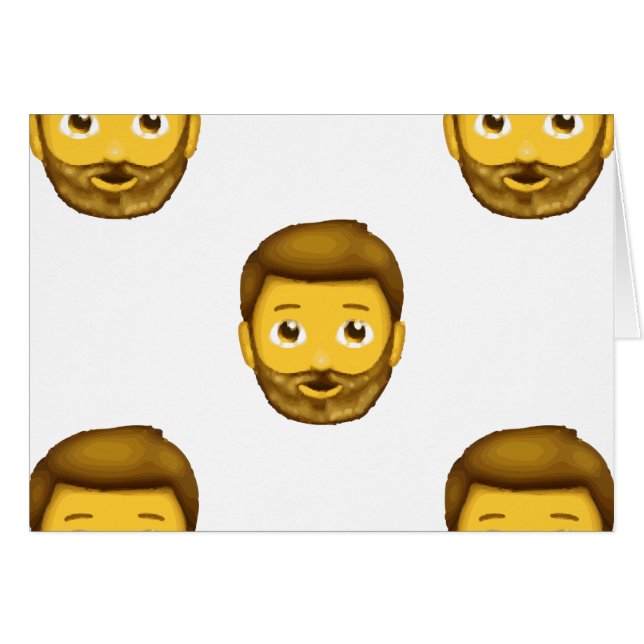 homme barbu émoji (Devant horizontal)