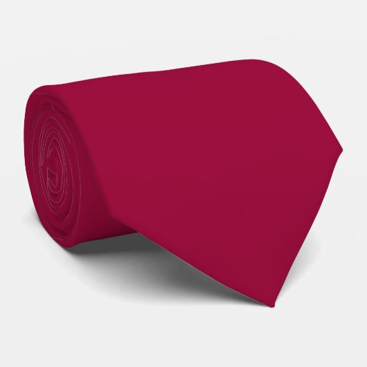 Homme classique élégant Plain Rouge Violet Cravate (Roulé)