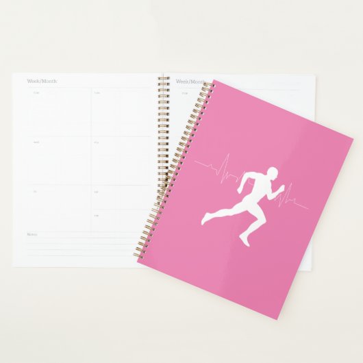 Homme coureurs Silhouette sur Arrière - plan rose (Devant avec enveloppe)