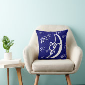 homme dans la lune avec étoiles coussin (Chaise)