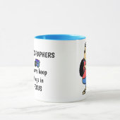 Homme de dessin animé avec tasse de caméra (Centre)