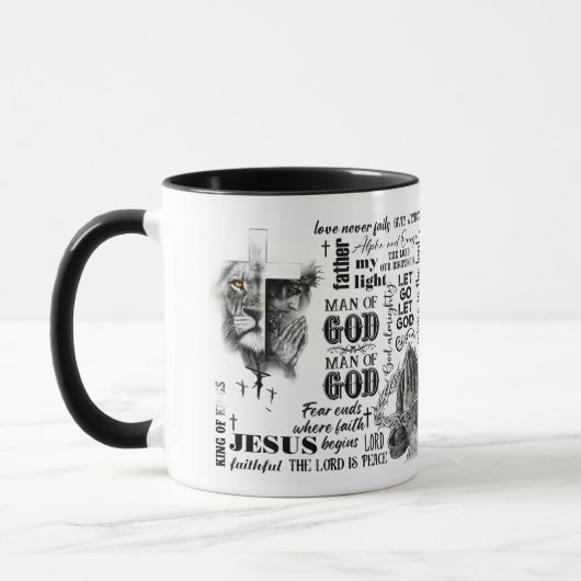 Homme de Dieu Mug chrétien religieux (Gauche)