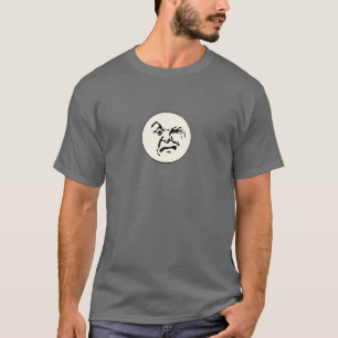 Homme de lune - merde injustifiée - T-shirt fonc