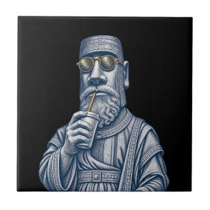 Homme de pierre cool Carreau en céramique d'art vi
