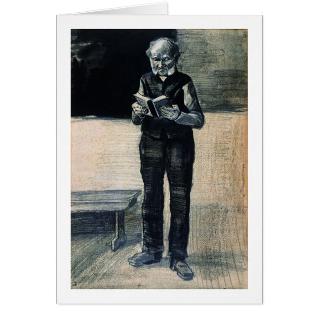 Homme debout lire un livre, Vincent van Gogh (Devant)