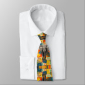 Homme Designer Cravate Colorful Elephant (Attaché)