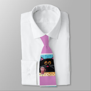 Homme Designer Cravate Whimsical Cats