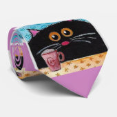 Homme Designer Cravate Whimsical Cats (Roulé)