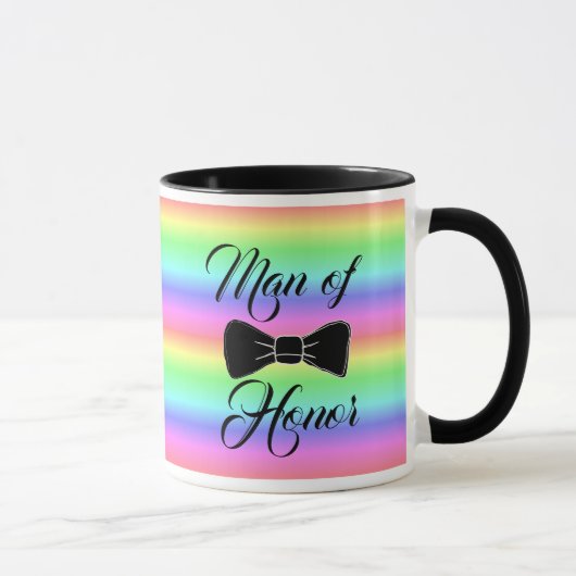 Homme d'honneur Black Bow Cravate de café Mug (Droite)