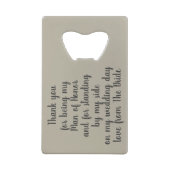 Homme d'honneur Merci de carte de crédit (Dos)