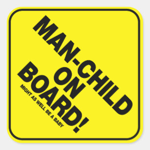 Homme-Enfant À Bord ! Sticker d'avertissement du v
