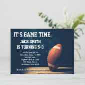 Homme Football Custom Anniversaire Invitation (Debout devant)