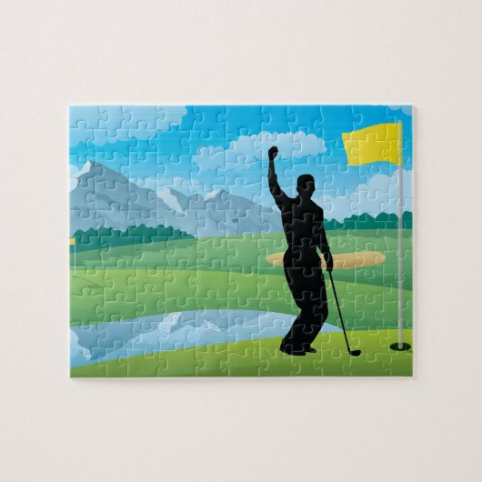 Homme Golfer Design Jigsaw Puzzle Puzzle (Horizontal)