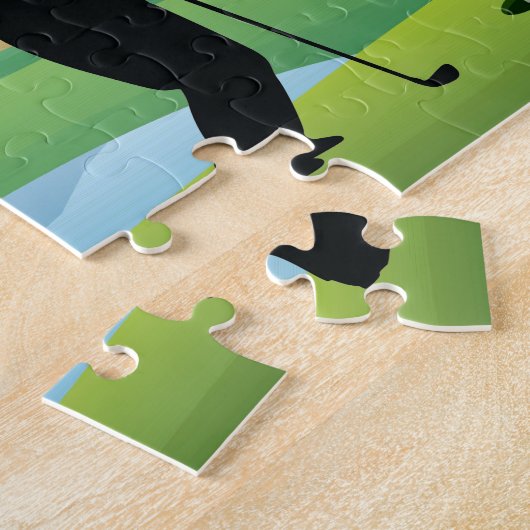 Homme Golfer Design Jigsaw Puzzle Puzzle (Côté)