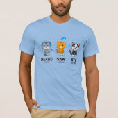 Homme Heard Saw Ate No Bird / T-Shirt bleu (Devant)